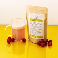 Молочко растительное с малиной, быстрорастворимое, веганское, без сахара и глютена, 200 гр.
