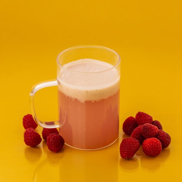 Молочко растительное с малиной, быстрорастворимое, веганское, без сахара и глютена, 200 гр.