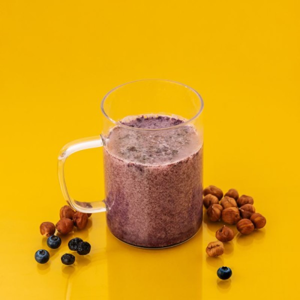 Фундучное молочко с черникой, растительное быстрорастворимое без сахара, 200 гр.