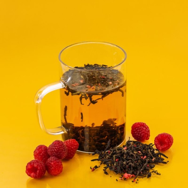 Иван-чай с малиной молекулярной сушки, среднелистовой, слабоферментированный, 100 гр.